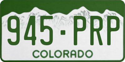 CO license plate 945PRP