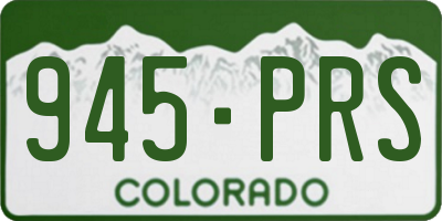 CO license plate 945PRS