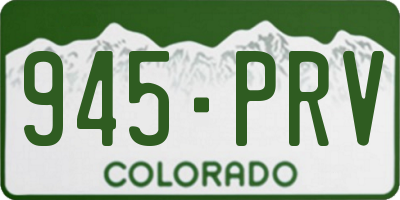 CO license plate 945PRV