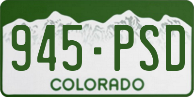 CO license plate 945PSD