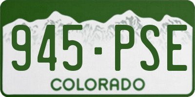 CO license plate 945PSE