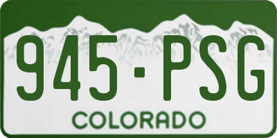 CO license plate 945PSG