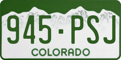 CO license plate 945PSJ