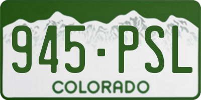 CO license plate 945PSL