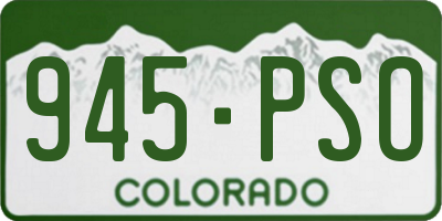 CO license plate 945PSO