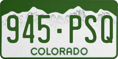 CO license plate 945PSQ