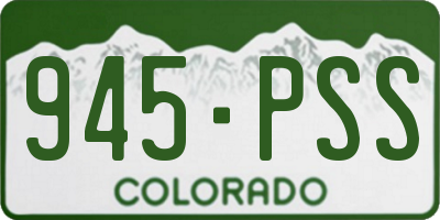 CO license plate 945PSS