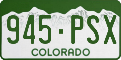 CO license plate 945PSX