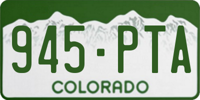 CO license plate 945PTA