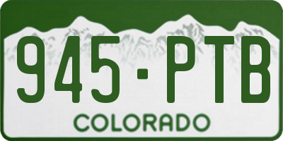 CO license plate 945PTB