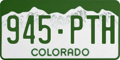 CO license plate 945PTH