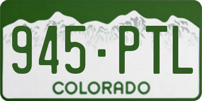 CO license plate 945PTL