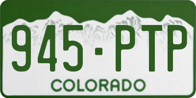 CO license plate 945PTP