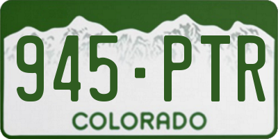 CO license plate 945PTR