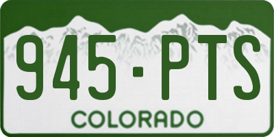CO license plate 945PTS
