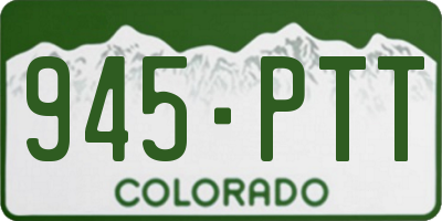 CO license plate 945PTT