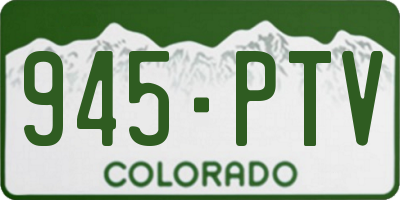 CO license plate 945PTV