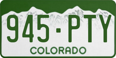 CO license plate 945PTY