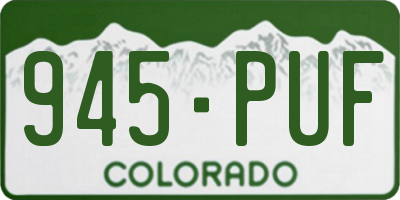 CO license plate 945PUF