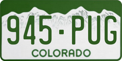 CO license plate 945PUG