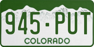 CO license plate 945PUT