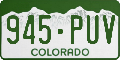 CO license plate 945PUV