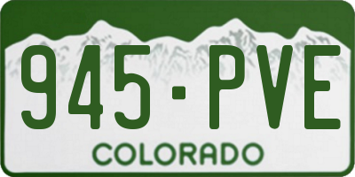 CO license plate 945PVE