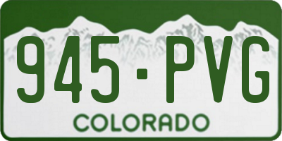 CO license plate 945PVG