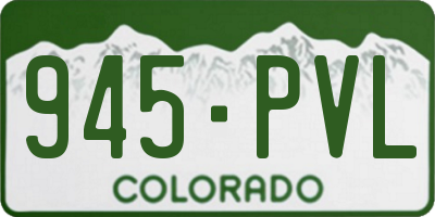 CO license plate 945PVL