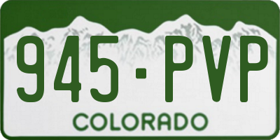 CO license plate 945PVP