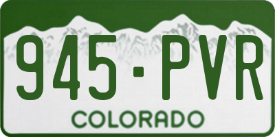 CO license plate 945PVR