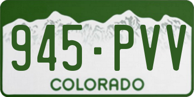 CO license plate 945PVV