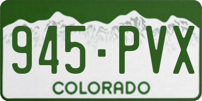 CO license plate 945PVX