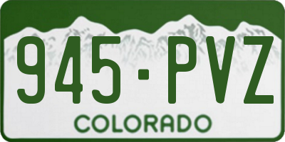 CO license plate 945PVZ