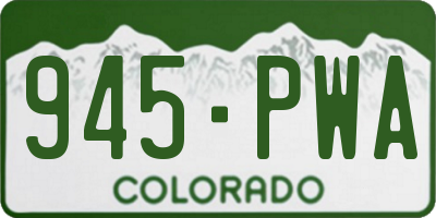 CO license plate 945PWA