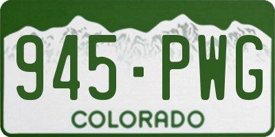 CO license plate 945PWG