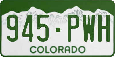 CO license plate 945PWH