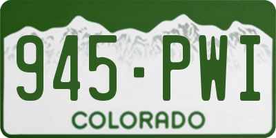 CO license plate 945PWI