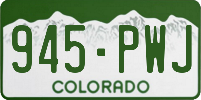CO license plate 945PWJ