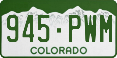 CO license plate 945PWM