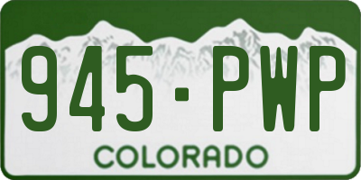 CO license plate 945PWP