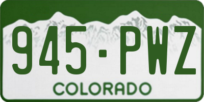 CO license plate 945PWZ