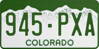 CO license plate 945PXA