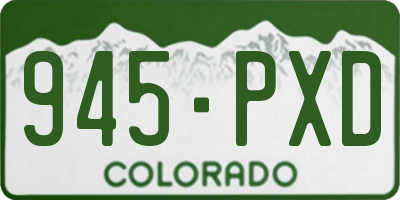 CO license plate 945PXD
