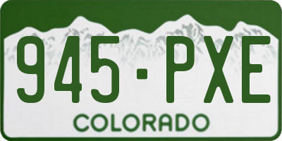 CO license plate 945PXE