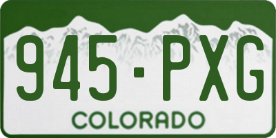 CO license plate 945PXG