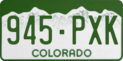 CO license plate 945PXK