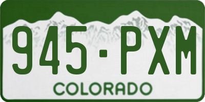 CO license plate 945PXM