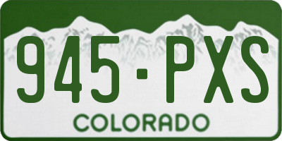 CO license plate 945PXS