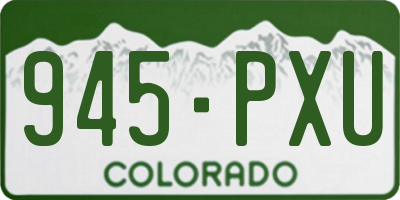 CO license plate 945PXU